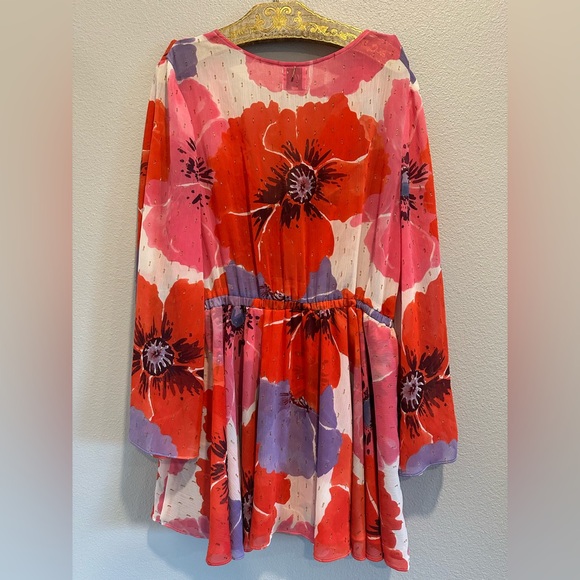 MISA Los Angeles Kaia Bell-Sleeve Chiffon Mini Dress - Picture 7 of 8